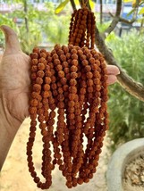 Vente en gros lot de 9 perles de prière Mukhi RUDRAKSHA Rudraksh Mala... - £52.09 GBP