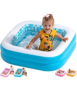 Inflatable Baby Pool Toddler 1-3 with Handles Soft Floor Drain 34x10 Vinyl - €17,12 EUR