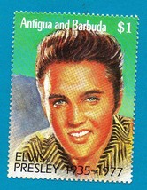Mint Antigua &amp; Barbuda $1.00 Elvis Presley Stamp   - $2.99