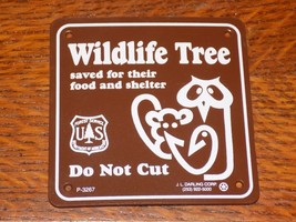 Vintage Wildlife Tree Do Not Cut Plastic Tag - $456.70 MXN