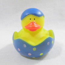 Easter Egg Rubber Duck 2&quot; Blue Shell Basket Hunt Duckie Squirter Spa Bat... - £6.69 GBP