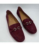 KATE SPADE Burgundy Bernice Suede Leather Loafer Slip On Moccasin Size 9... - $1,357.11 MXN