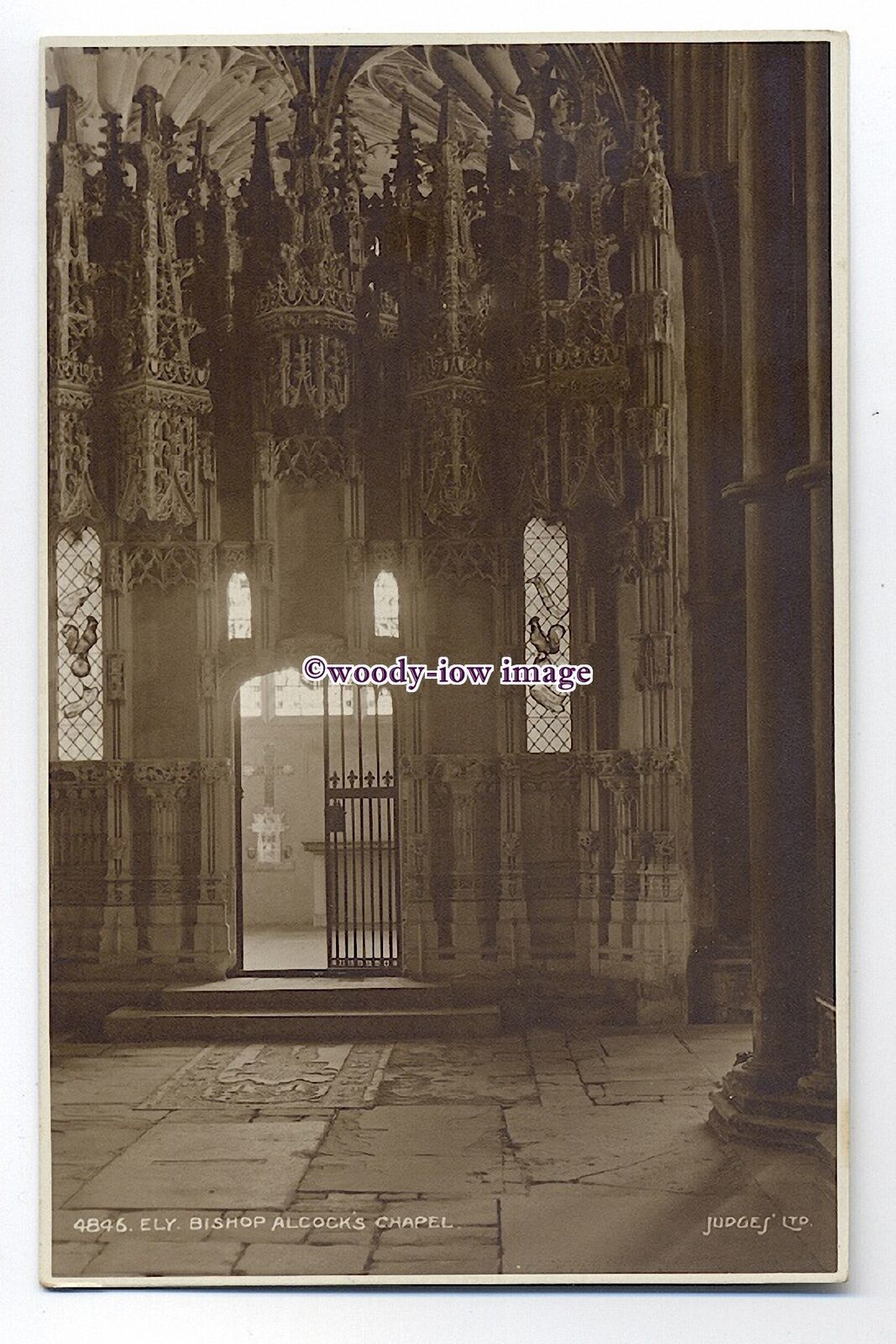 Ju1128 - Ely Cathedral , Alcocks Chapel - Judges postcard 4846 - $1.90