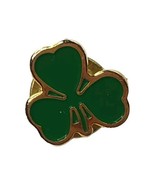 Vintage Three Leaf Clover Irish Gold Tone Shamrock Lapel Pin St Patrick&#39;... - $8.90