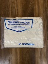 No-Iron Percale Double Flat Sheet Vintage #1 Seconds New Old Stock - £17.11 GBP