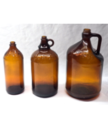 Vintage Glass Clorox Bottle Embossed Amber Brown Jug - Lot Of 3 Differen... - $57.00 CAD