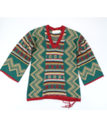 Vintage Catalina Jacquard Southwestern Aztec Pullover Tunic Size S Wool ... - $23.70