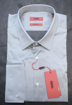 HUGO BOSS Hombre C-George Puño Francés Fácil Hierro Reg Fit Algodón Camisa 37 - $68.59