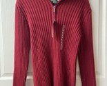 NWT Lauren Ralph Lauren Long Sleeved Quarter Zip Ribbed Sweater Womens M... - $49.45