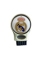 Real Madrid Fc Gruve Cl EAN Er And Golf Ball Marker. Groove Cl EAN Ing Brush - £19.64 GBP