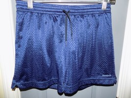 Reebok Navy Blue Mesh Shorts Size M Girl&#39;s EUC - £14.46 GBP