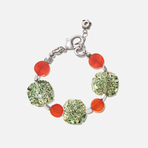 Handmade Czech Glass Beads and Silver Bracelets - Verdant Whimsy - £36.96 GBP