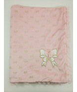 Zak Zoey Baby Blanket Girl Pink White Sherpa Bow Blanket Tulle Ruffle Tr... - $24.99