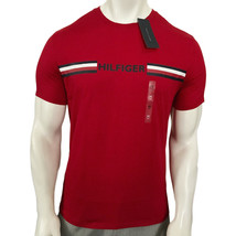 Nwt Tommy Hilfiger Msrp $44.99 Men&#39;s Red Crew Neck Short Sleeve T-SHIRT S M L Xl - £19.79 GBP