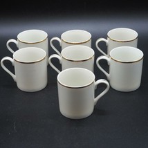 Vintage Royal Limited Golden Ivory Small Coffee / Tea Cups Japan Set of 7 - £34.90 GBP