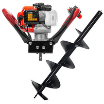 XtremepowerUS V-Type 55CC 2 Stroke Gas Post Hole Digger 3/4&quot; Shaft W/ 6&quot; Bit Set - £278.04 GBP