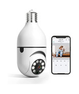 Light Bulb Security Camera Panoramic Home Wifi Camera With Auto Tracking - £31.49 GBP