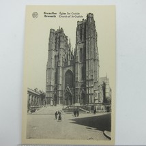 Postcard Brussels Belgium Church of St. Gudule Antique UNPOSTED - £6.38 GBP