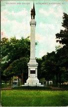 Civil War Soldiers and Sailors Monument Waukegan IL Illinois UNP DB Postcard D9 - £5.37 GBP