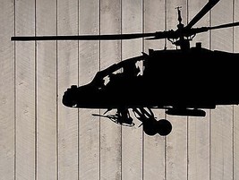 Military Air Force USA Apache Helicopter Wall Sticker Decal 44&quot;h x 72&quot;w - £55.81 GBP