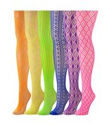 Isadora Paccini Women&#39;s 6-Pack Fishnet Lace Pantyhose Playful Daring Aes... - $19.59