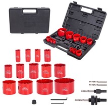 Amzz 23Pc Bi-Metal Hole Saw Kit, General Purpose Bi-Metal Hole Saw Set, ... - $54.92