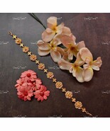 VeroniQ Trends-Beautiful Floral Style Gold Plated Pachi Kundan Matha Patti - $75.00