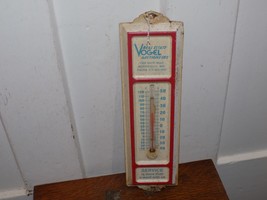 Vintage Vogel Auctioneers &amp; Real Estate Metal Thermometer - $830.41 MXN