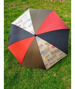 Aramis Talks Dry Wit Umbrella Multicolored Wooden Hook Handle Mark Twain... - £45.66 GBP