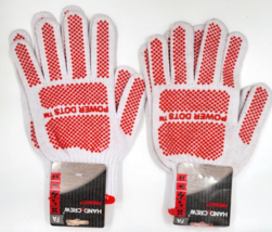2 Pair Hand Crew Powerdots Grip Work Gloves - HG-3190FA Unisex One Size ... - £10.12 GBP