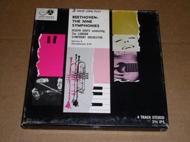 Beethoven The Nine Symphonies Reel To Reel Tape 3 3/4 IPS Joseph Krips Vol. 2 - £19.57 GBP