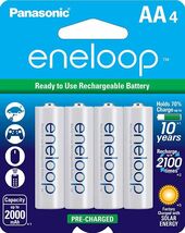 Panasonic Eneloop AA (BK-3MCCA4BA) Ni-MH Rechargeable Batteries (4 Pack) - $23.93