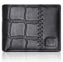 Portefeuille homme neuf couleur noire en cuir véritable bloquant la RFID à de... - $48.28