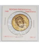 1988 Ronald Reagan Ltd Ed 24K Plaqué Or Présidentiel Commémoratif Demi D... - £32.46 GBP