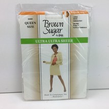 Brown Sugar By Leggs Queen Ultra Ultra Sheer 04459 Large White Sandalfoot - £15.71 GBP