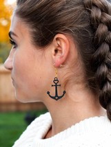 Ear Anchor Earrings, Dangle Earrings, Anchor Earrings, Cute Anchor - £7.17 GBP