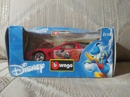 Bburago Disney Donald Duck Chevrolet Chevy Corvette 1/43 Diecast Car Toy... - £13.22 GBP