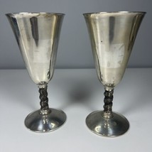 Vintage Spain Toledo Metal Goblets Chalice Cup Wine Glass Made in Spain - £15.12 GBP