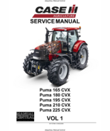 CASE TRACTOR PUMA 165 180 195 210 225 CVX - WORKSHOP SERVICE REPAIR MANUAL - $346.83 CAD
