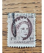Canada Stamp Queen Elizabeth II 1c Used 337 Heavy Cancel - $1.38 CAD