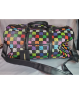 Steve Madden Weekend Overnight Travel Bag Black with Colorblock SM Logo ... - £58.04 GBP