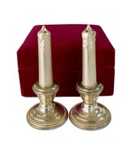 Godinger Salt and Pepper Shakers Table Accents Eiffel Tower Red Velvet Case - $327.44 MXN
