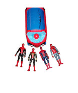 Spiderman Set Spidey &amp; Amazing Friends Web Spinning Hauler 3-in-1 &amp; 4 Fi... - $58.24 CAD