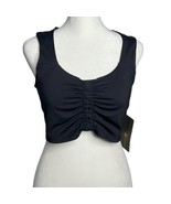 Harmony Balance Ruched Cropped Tank Top Sport Bra Sleeveless Activewear ... - $34.17 CAD