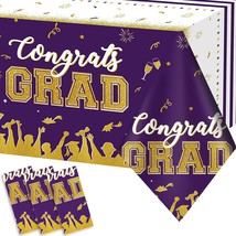 Set Of 3 Graduation Tablecloths Class Of 2023 Congrats Grad Purple Graduation Pa - £15.85 GBP