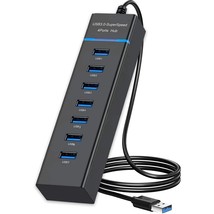 Usb Hub 3.0, 7-Port Usb Data Hub Splitter For Laptop, Pc, Macbook, Mac Pro, Mac  - £12.86 GBP