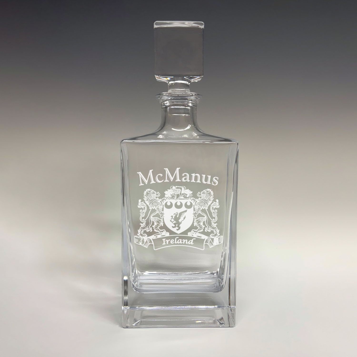 McManus Irish Coat of Arms Deluxe Whiskey Decanter