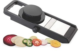 Stainless SteelFood Cutter Chopper with Adjustable Blades with Safety Holder - £18.87 GBP