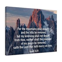 Express Your Love Gifts Bible Verse Canvas for The Mountains Shall Depar... - £62.29 GBP