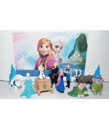 Disney Frozen Toy Figure Set of 12 - Sled, Trolls Etc Bonus Tattoo - $21.97 CAD
